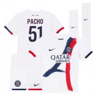 Paris Saint-Germain Willian Pacho #51 Bortatröja Barn 2024-25 Kortärmad (+ Korta byxor)